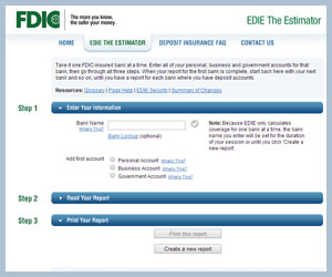 Electronic Deposit Insurance Estimator (EDIE)