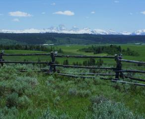 Sweeping views of the Teton Range are experienced the length of the Ashton-Teton