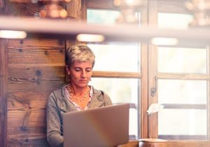 woman on laptop