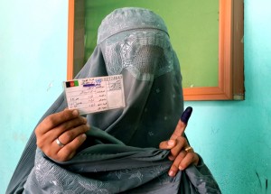 Female participation in the 2014 Afghan elections was unprecedented in scale, with women voters accounting for 38 percent of total turnout according to government counts. / USAID/Afghanistan