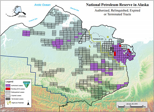 Map of the Current Lease in the National Petroleum Reserve in Alaska