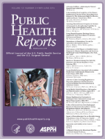 The May/June 2016 Public Health Reports Cover with illustration of a woman throwing multi-colored pills at the reader.