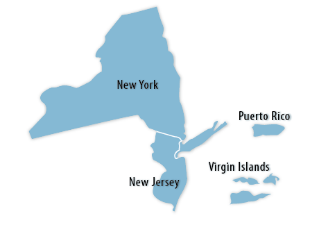 New Yorkâ€“New Jersey Area Map