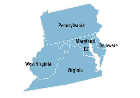 Mid-Atlantic Area Map