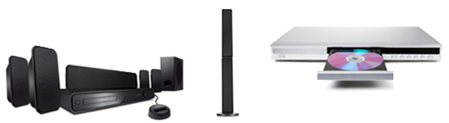 image of various audio-video equipment