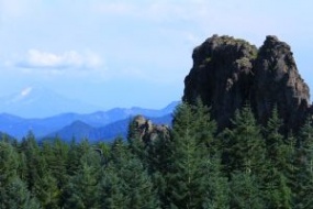 The United States Congress designated the Table Rock Wilderness in 1984 and it now has a total of 5,781 acres. All of this wilderness is located in Oregon and is managed by the Bureau of Land Management. A remnant of a lava flow that once covered this reg