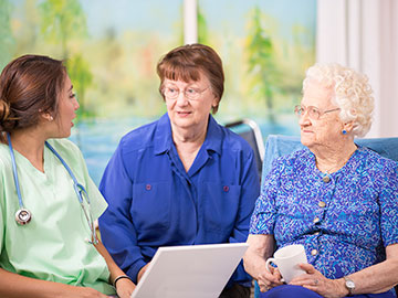 Doctor and Patient in Nursing Home