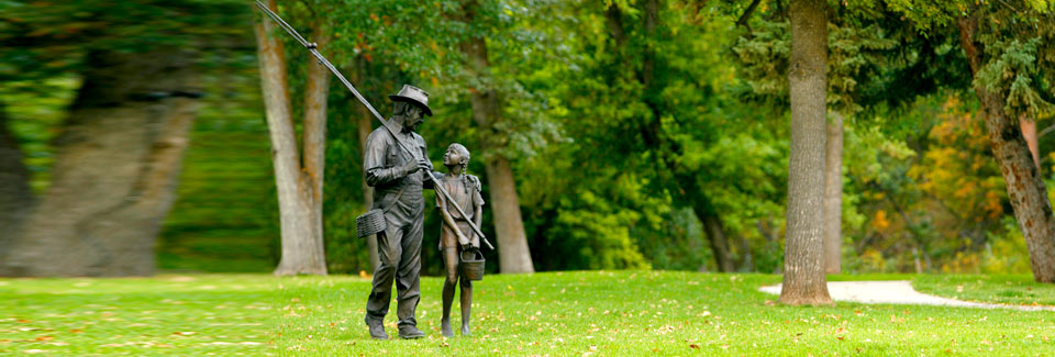 Generations statue at D.C. Booth. Credit: USFWS.