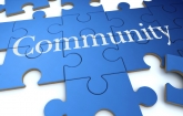 a blue puzzle with the word "Community": Copyright iStock Photos