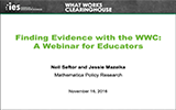 Finding Evidence with the WWC
