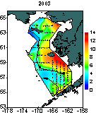 Temperature Below the Thermocline 2003