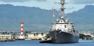 میزائل بردار تباہ کن جہاز یو ایس ایس سیمپسن (U.S. Navy)