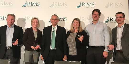 Team members from the Kansas City National Security Campus accepted the award from the Risk Management Society.