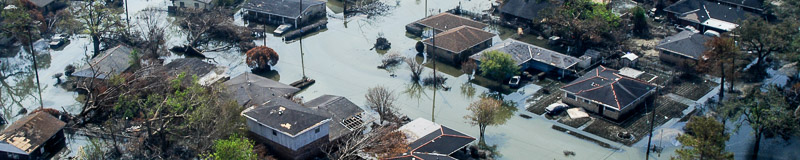 arial photo of flash flooding