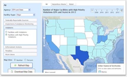 Example state comparative maps