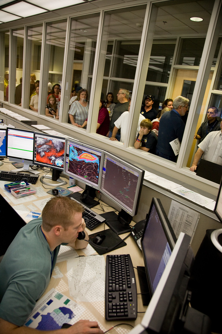 NWF visitors tour the Storm Prediction Center