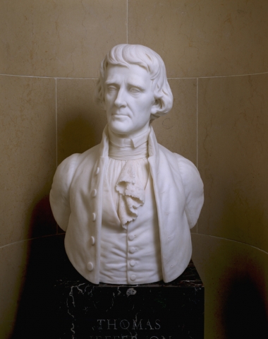 Bust of Thomas Jefferson.