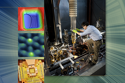 Microscope with subatomic resolution, chip-scale ion trap, nanomaterial from overlapping atom sheets, silicon “ruler” for microchip measurements