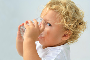 kid with cup