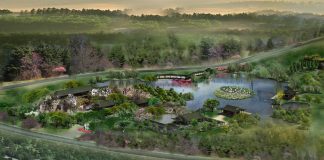 Rendering of aerial view of classical Chinese garden at National Arboretum (Courtesy of the National China Garden Foundation)