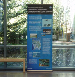 SWOT Banner in display area at Turtle Bay Exploration Center.