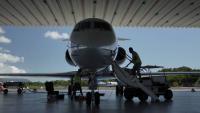 The Gulfstream III carrying NASA's PRISM instrument being readied for science flights from Cairns, Australia. Credits: NASA/JPL-Caltech/BIOS