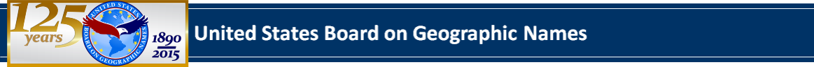 US Board on Geographic Names- Celebrating 125 years, 1890-2015