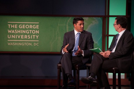 Administrator at at The George Washington University’s Feeding the Planet Summit, where he announced the Feed the Future Innovation Labs. Photo credit: Joslin Isaacson, HarvestPlus