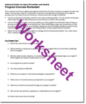 	Program Overview Sample Worksheet