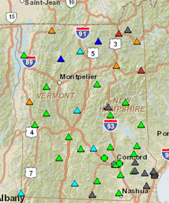 Map of Active Groundwater Level Network; click to go to a live map