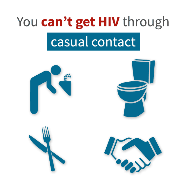 You can't get HIV through casual contact