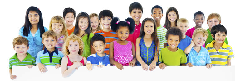 photo of a diverse group of children