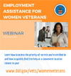 Employment Assistance for Women Veterans (Webinar)