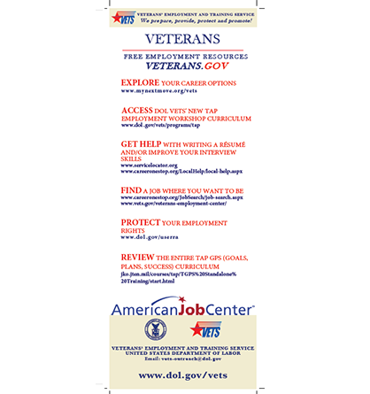 Veteran and Employer Resource Card