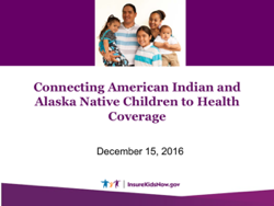 Connecting American Indian and Alaska Native Children to Health Coverage Webinar Slides