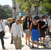 Secretary Pritzker (third from right) touring Old Havana in Cuba