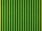 Painting with thick green and orange stripes