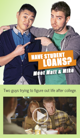 image of matt and mike, "Two guys trying to figure out life after college." above image of video
