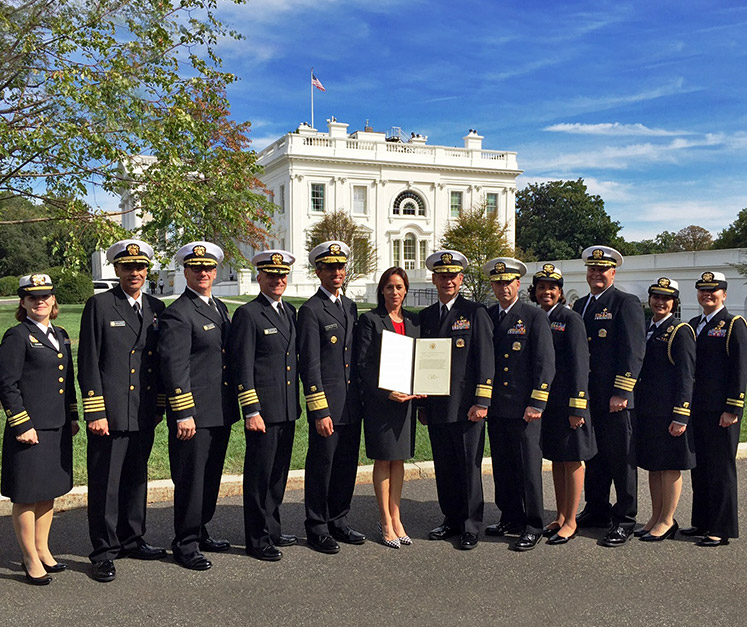 Image for President Presents Presidential Unit Citation to the Commissioned Corps