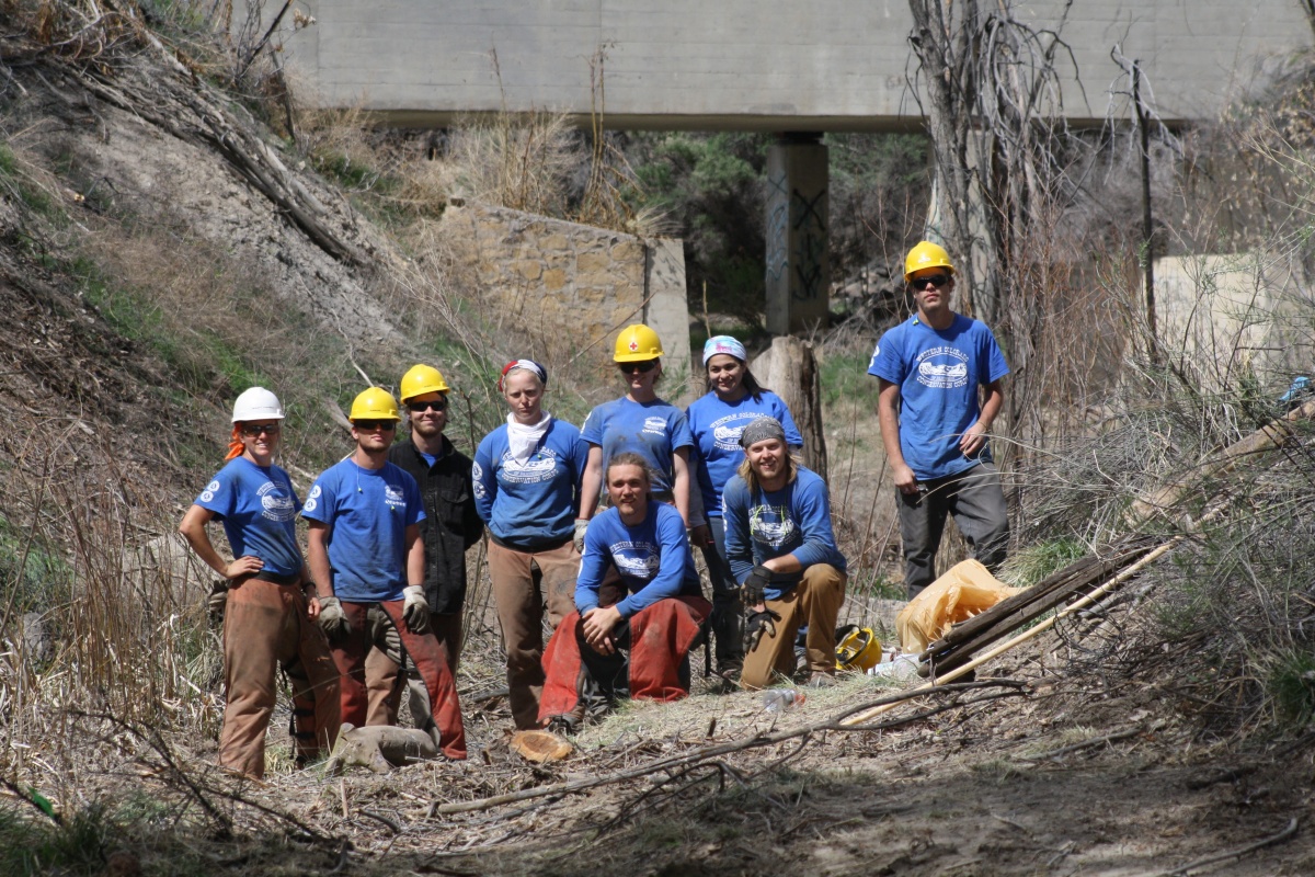 Youth corps in Colorado pose for group photo.