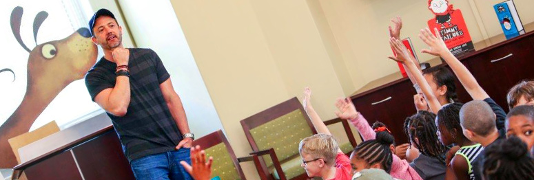 Graphic novelist Stephan Pastis, author of the “Timmy Failure” series, presents a program in the Center for the Book’s Young Readers Center