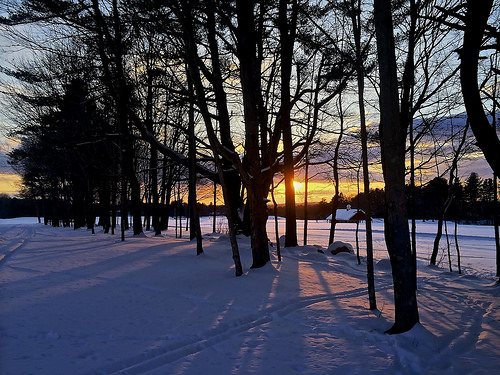 Sunset ski