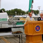 Image: Congressman Higgins visits the USGS R/V Muskie