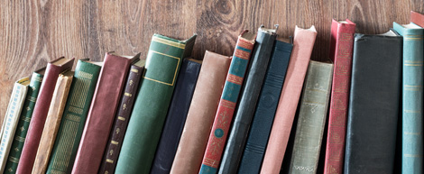 Books on a shelf