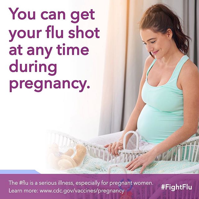 Getting a #flu shot while pregnant can help protect you and your baby after birth from flu. #FightFlu! #CDC #PublicHealth