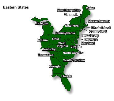 Eastern States Map