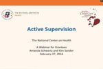 screenshot of Active Supervision Webinar