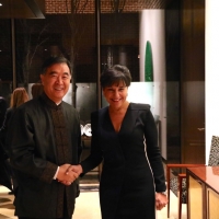 Secretary Pritzker greets Vice Premier Yang on the first day of the Joint Commission on Commerce and Trade