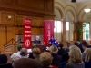 Commerce Secretary Penny Pritzker at Stanford University&#039;s Distinguished Career Institute with DCI Founder Philip Pizzo, MD.