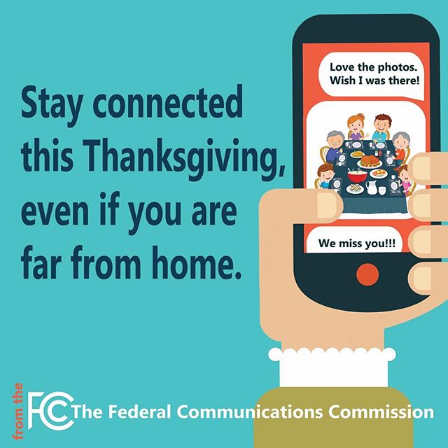 Happy #Thanksgiving from the @FCC #FCCGov #technology #LifeConnected #cellphone #phone #telecom